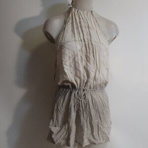 Womens Bettinis Gray, White Tie-Dye Halter Mini Dress XS/S